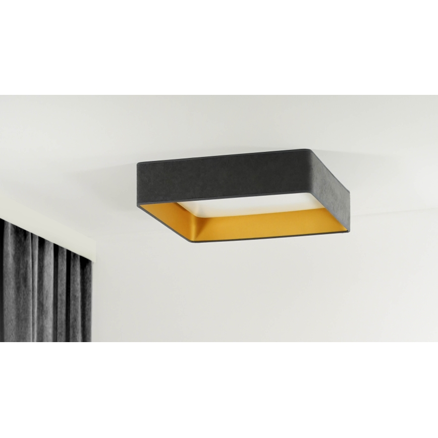 Brilagi - LED dæmpbar loftlampe VELVET SQUARE LED/24W/230V 43x43 cm 3000/4000/6500K + fjernbetjening, grå