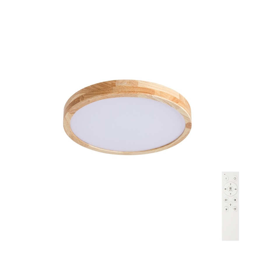 Brilagi - WOODLINE LED/48W/230V, dæmpbar loftlampe, 3000-6000K, eg, Ø 40 cm + fjernbetjening