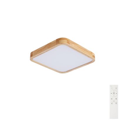 Brilagi - Dæmpbar LED-loftlampe WOODLINE SQUARE LED/48W/230V 3000-6000K eg 40x40 cm + fjernbetjening