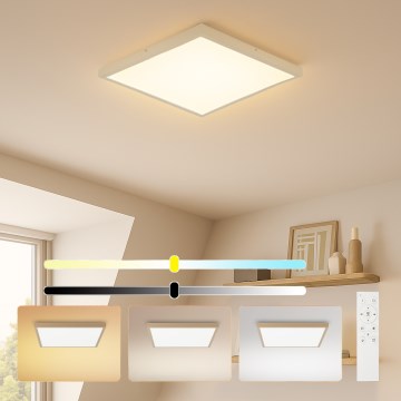 Brilagi - Dæmpbar LED badeværelsesloftlampe FRAME SMART LED/50W/230V 60x60 cm 3000-6000K IP44 beige + fjernbetjening
