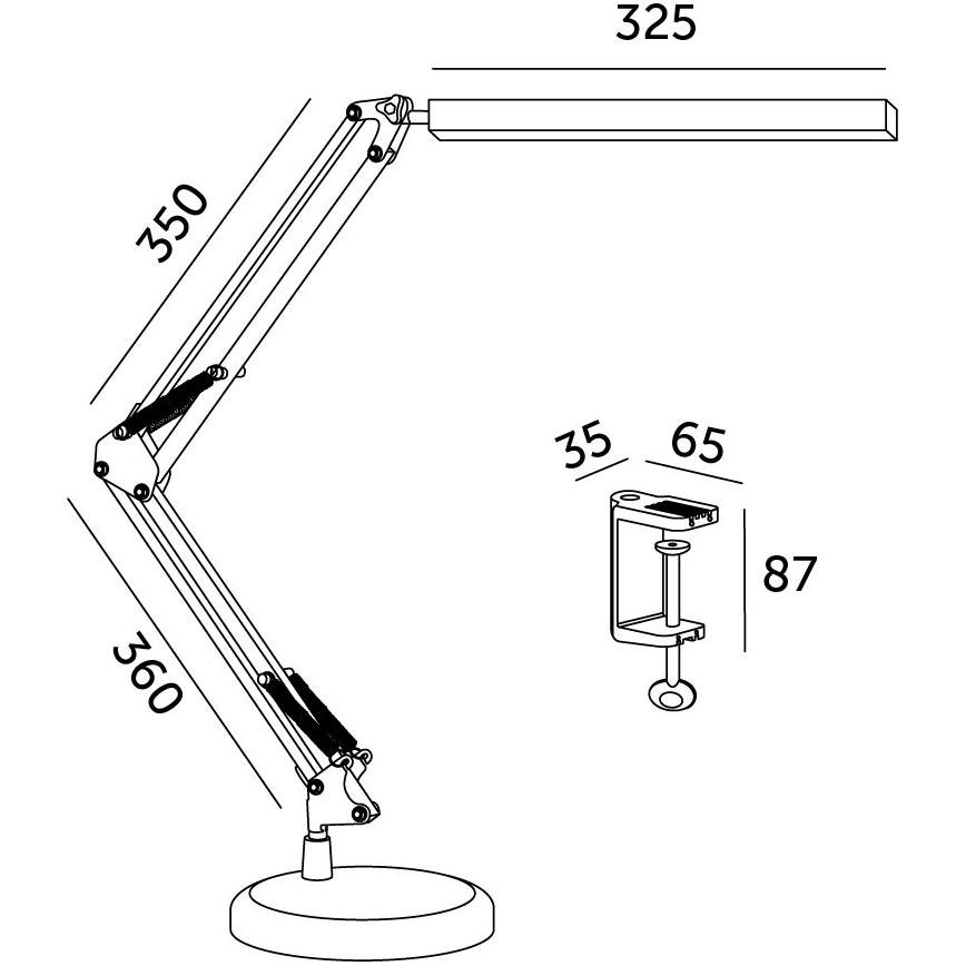 Brilagi - Dæmpbar LED-bordlampe 2-i-1 USB VARIO LED/14W/5V 3000-6000K sort