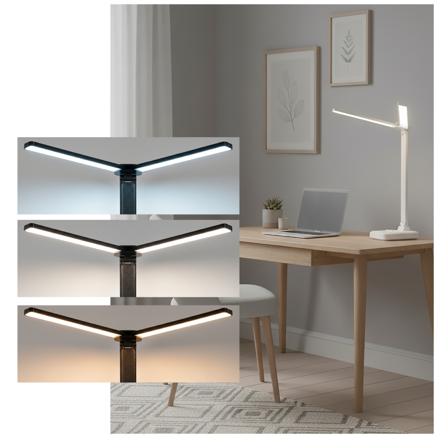 Brilagi - Dæmpbar LED-bordlampe MODO DUO LED/8W/5V 3000/4000/6500K hvid