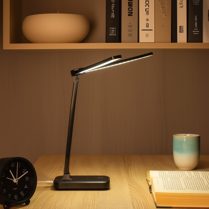 Brilagi - Dæmpbar LED-bordlampe MODO DUO LED/8W/5V 3000/4000/6500K sort