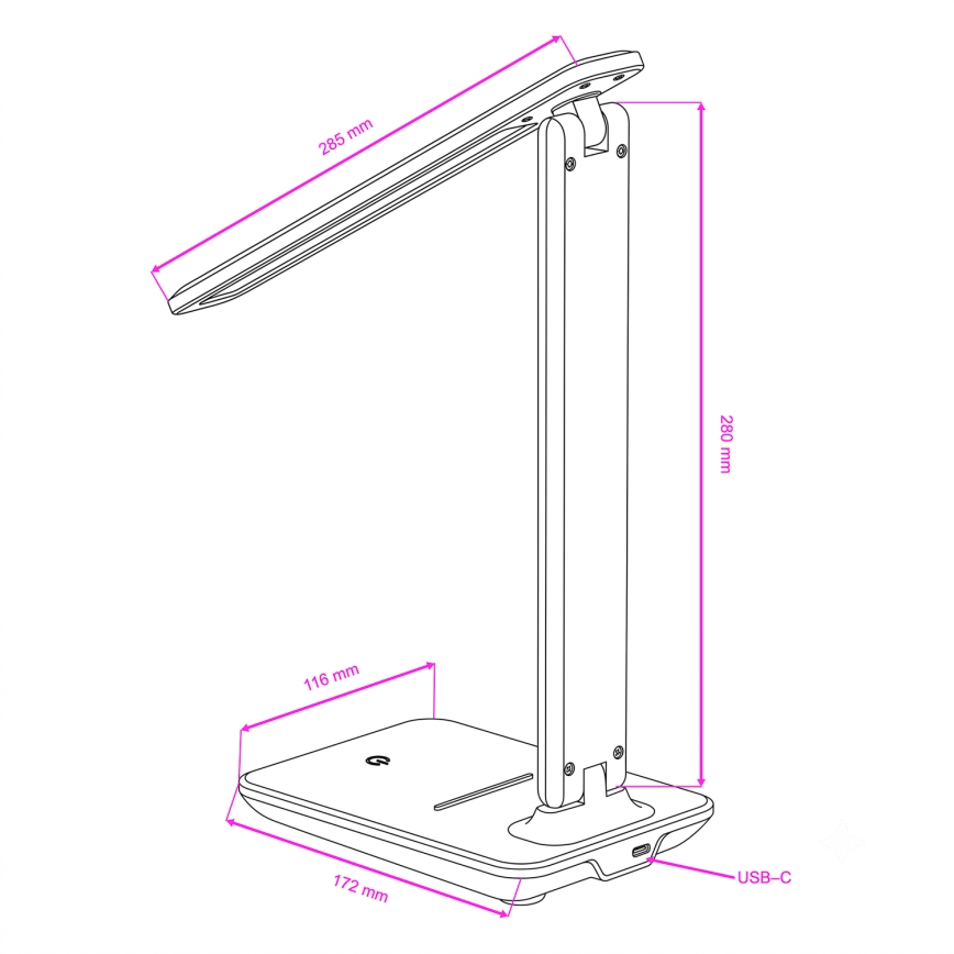Brilagi - Dæmpbar LED-bordlampe MODO LED/7W/230V 3000/4000/6500K, sort