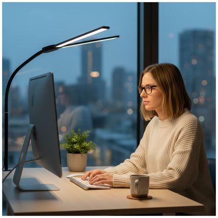 Brilagi - Dæmpbar LED-bordlampe USB VARIO LED/14W/5V 3000-6000K sort