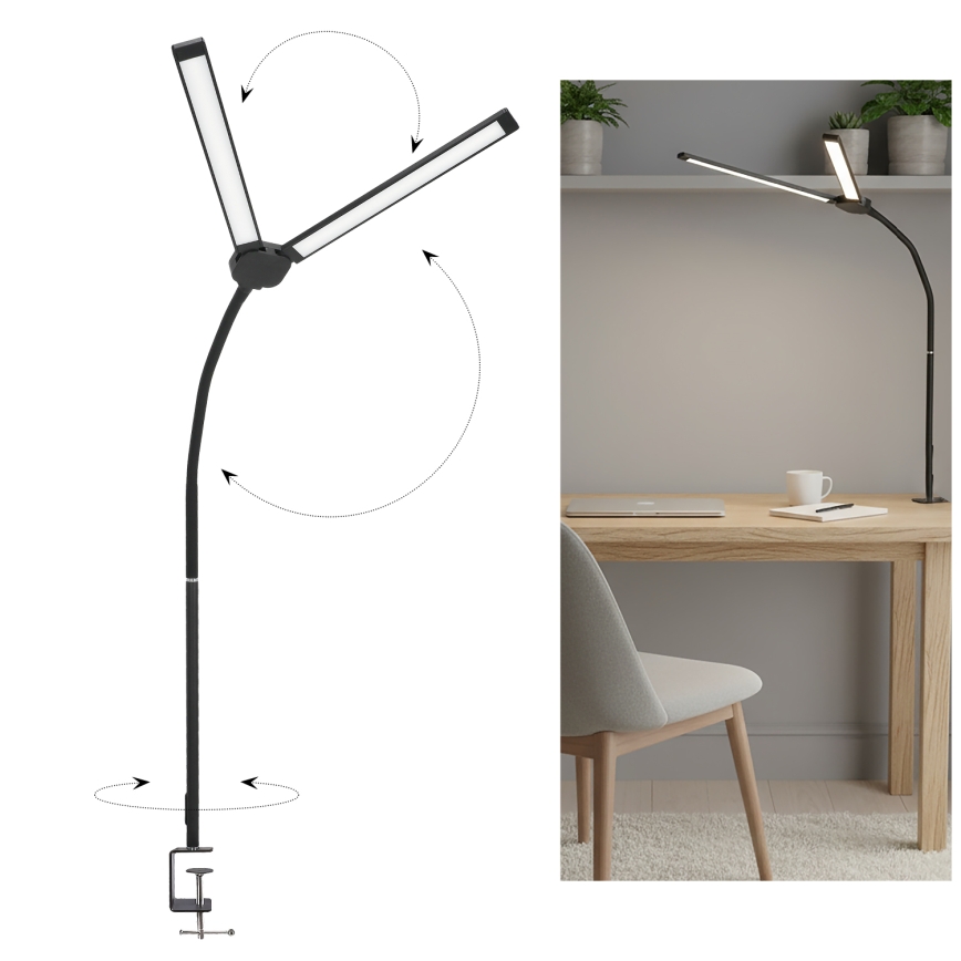 Brilagi - Dæmpbar LED-bordlampe USB VARIO LED/14W/5V 3000-6000K sort