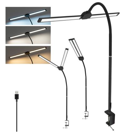 Brilagi - Dæmpbar LED-bordlampe USB VARIO LED/14W/5V 3000-6000K sort