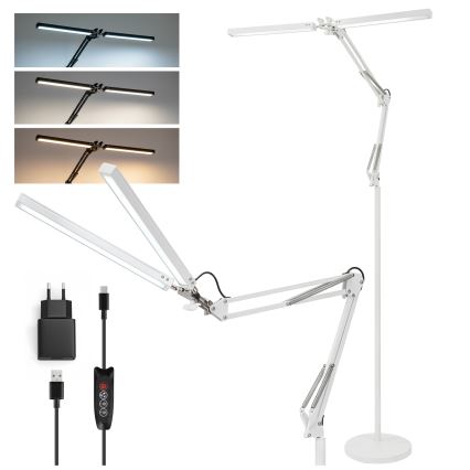 Brilagi - LED Dæmpbar fleksibel gulvlampe VARIO LED/14W/230V 3000-6000K 157 cm hvid