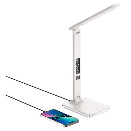 Brilagi - LED dæmpbar bordlampe med trådløs QI-opladning og USB REGINA LED/8,5W/230V hvid
