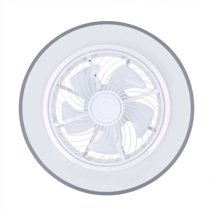 Brilagi - LED-dæmpbar loftlampe med ventilator LED/38W/230V 3000-6500K 3000-6500K Ø 50 cm grå + fjernbetjening