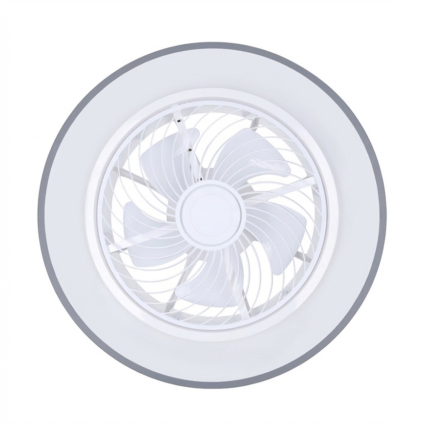 Brilagi - LED-dæmpbar loftlampe med ventilator LED/38W/230V 3000-6500K 3000-6500K Ø 50 cm grå + fjernbetjening
