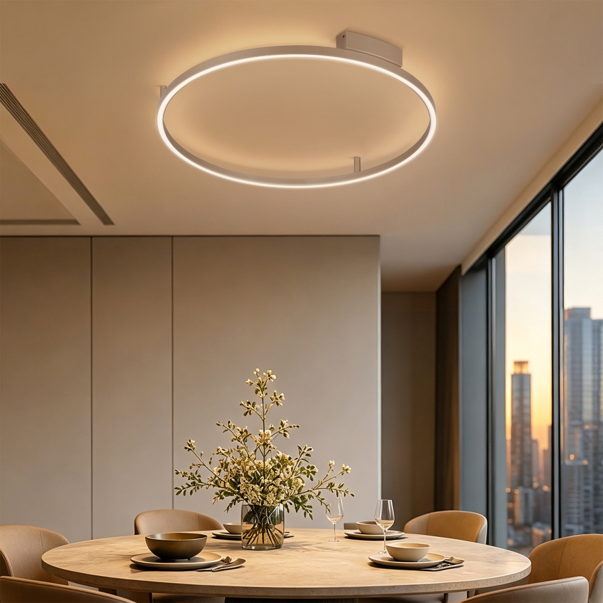 Brilagi - LED Dæmpbar loftlampe PORTOFINO LED/60W/230V 3000-6000K Ø 80 cm beige + fjernbetjening