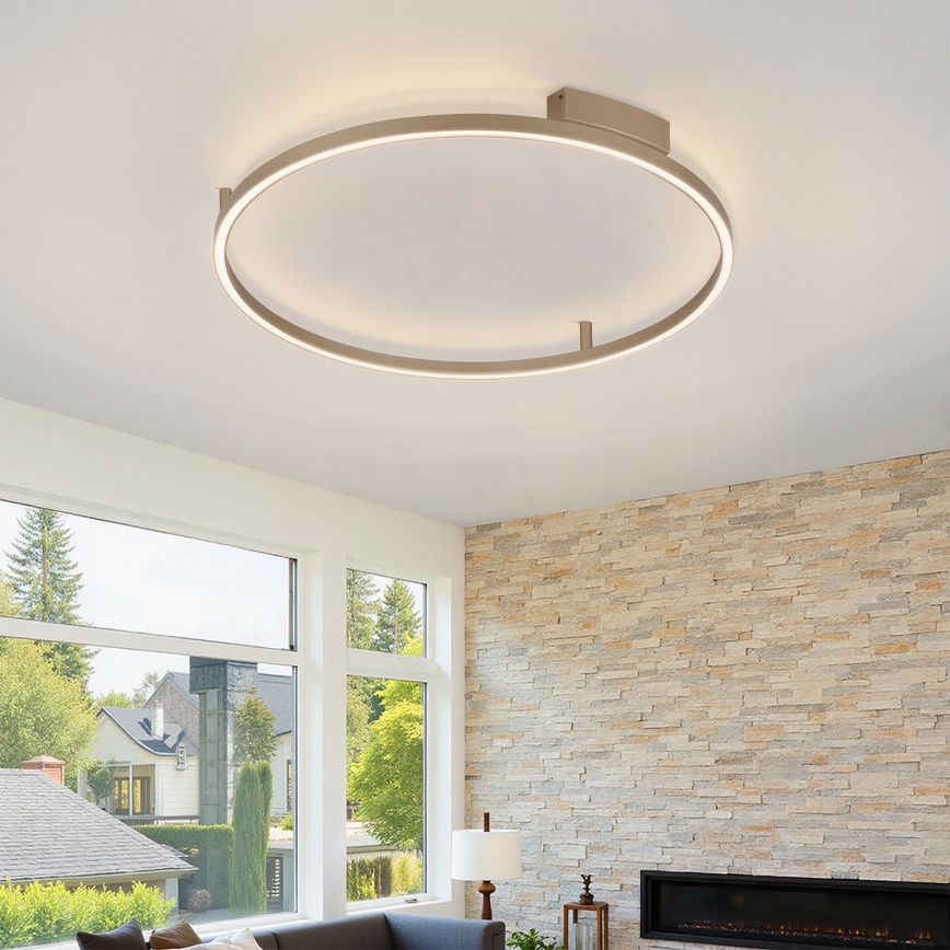 Brilagi - LED Dæmpbar loftlampe PORTOFINO LED/60W/230V 3000-6000K Ø 80 cm beige + fjernbetjening