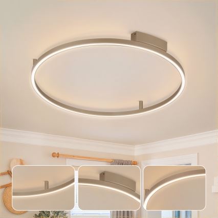 Brilagi - LED Dæmpbar loftlampe PORTOFINO LED/60W/230V 3000-6000K Ø 80 cm beige + fjernbetjening