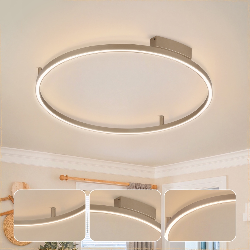 Brilagi - LED Dæmpbar loftlampe PORTOFINO LED/60W/230V 3000-6000K Ø 80 cm beige + fjernbetjening