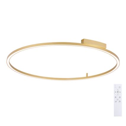 Brilagi - LED-dæmpbar loftlampe PORTOFINO LED/85W/230V 3000-6000K Ø 120 cm guldfarvet + fjernbetjening