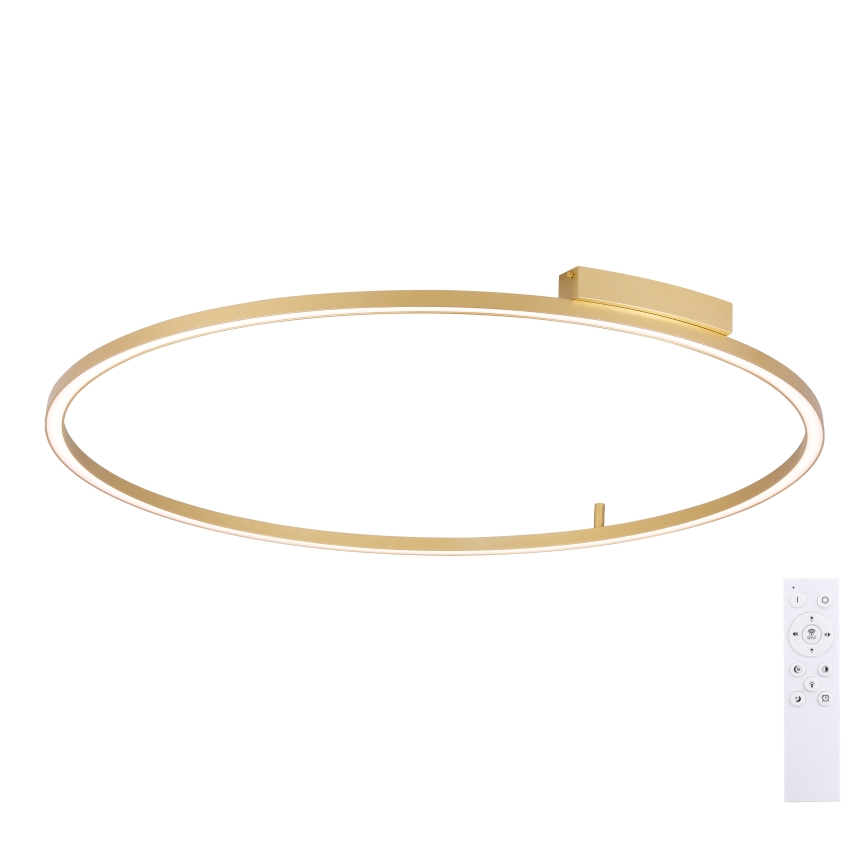 Brilagi - LED-dæmpbar loftlampe PORTOFINO LED/85W/230V 3000-6000K Ø 120 cm guldfarvet + fjernbetjening