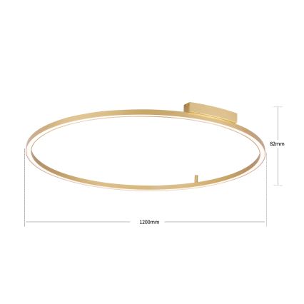 Brilagi - LED-dæmpbar loftlampe PORTOFINO LED/85W/230V 3000-6000K Ø 120 cm guldfarvet + fjernbetjening