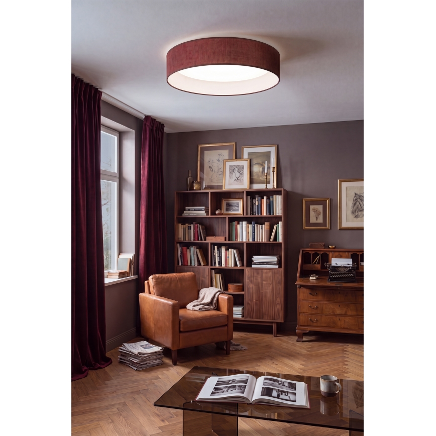Brilagi - Dæmpbar LED-loftlampe VELVET SMARTIX STARS LED/36W/230V 3000–6000K Ø 55 cm vinrød Wi‑Fi Tuya Beacon + fjernbetjening