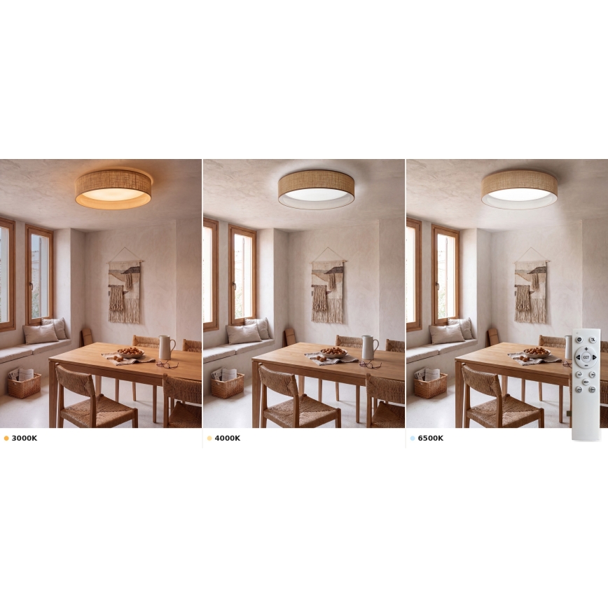 Brilagi - LED dæmpbar loftlampe VELVET SMART VARI LED/24W/230V 3000–6500K Ø 45 cm beige + fjernbetjening