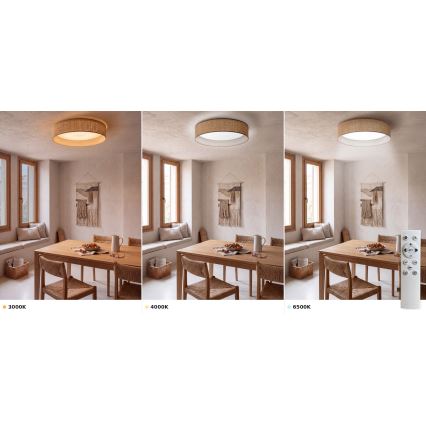 Brilagi - Dæmpbar LED-loftlampe VELVET SMART VARI LED/36W/230V 3000-6500K Ø 55 cm beige + fjernbetjening