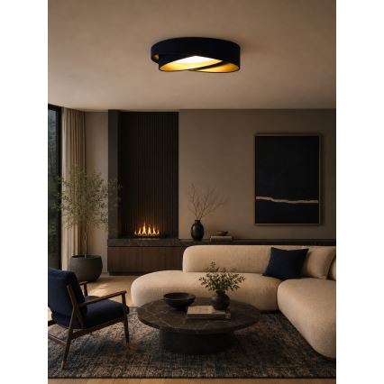 BRILAGI - LED dæmpbar loftlampe VELVET TWIST LED/36W/230V 3000-6000K Ø 65 cm Wi-Fi Tuya Beacon blå/guld + fjernbetjening