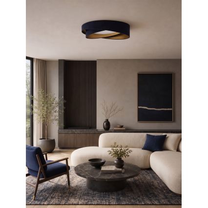 BRILAGI - LED dæmpbar loftlampe VELVET TWIST LED/36W/230V 3000-6000K Ø 65 cm Wi-Fi Tuya Beacon blå/guld + fjernbetjening