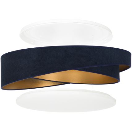 BRILAGI - LED dæmpbar loftlampe VELVET TWIST LED/36W/230V 3000-6000K Ø 65 cm Wi-Fi Tuya Beacon blå/guld + fjernbetjening