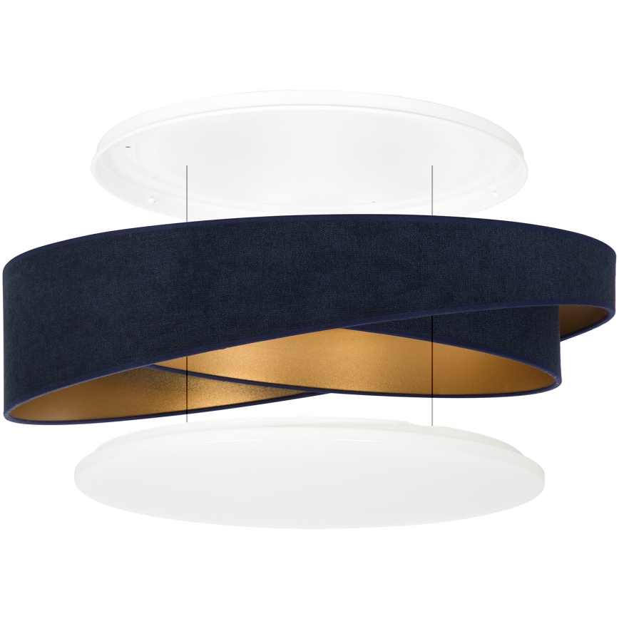 BRILAGI - LED dæmpbar loftlampe VELVET TWIST LED/36W/230V 3000-6000K Ø 65 cm Wi-Fi Tuya Beacon blå/guld + fjernbetjening