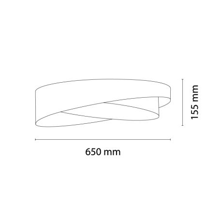 BRILAGI - LED dæmpbar loftlampe VELVET TWIST LED/36W/230V 3000-6000K Ø 65 cm Wi-Fi Tuya Beacon blå/guld + fjernbetjening