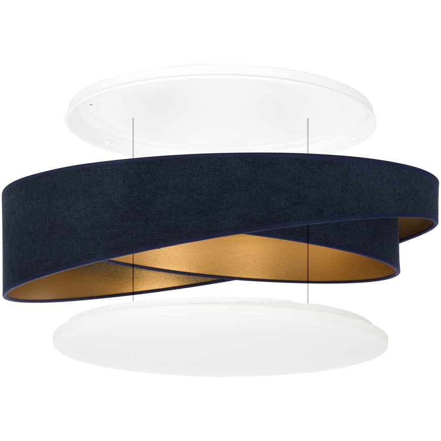 BRILAGI - Dæmpbar LED-loftlampe VELVET TWIST LED/36W/230V 3000-6000K pr. 65 cm Wi-Fi Tuya Beacon blå/guld + fjernbetjening