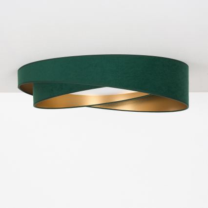 BRILAGI - LED dæmpbar loftlampe VELVET TWIST LED/36W/230V 3000-6000K Ø 65 cm Wi-Fi Tuya Beacon grøn/guld + fjernbetjening