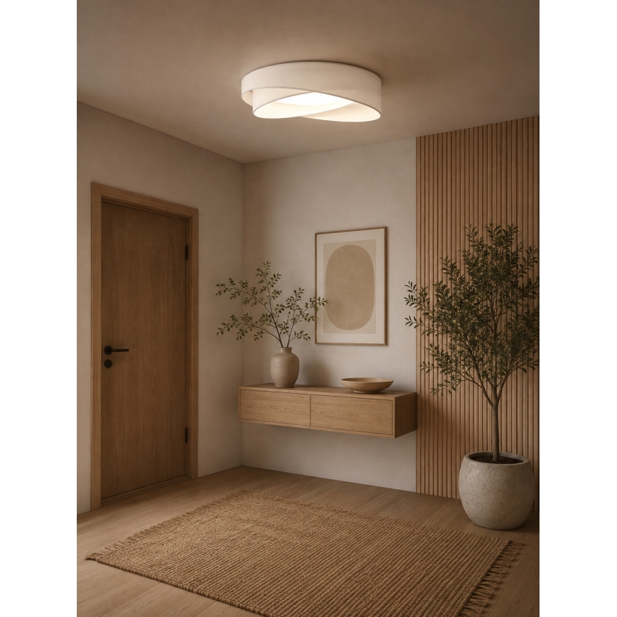 BRILAGI - LED dæmpbar loftlampe VELVET TWIST LED/36W/230V 3000-6000K Ø 65 cm Wi-Fi Tuya Beacon hvid + fjernbetjening