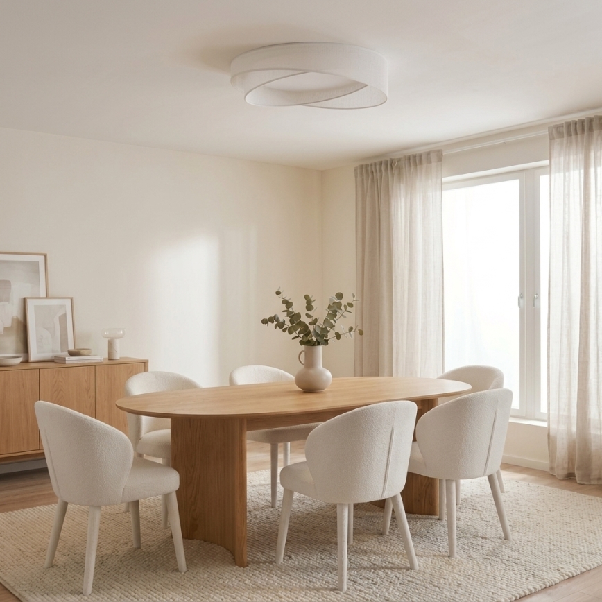 BRILAGI - LED dæmpbar loftlampe VELVET TWIST LED/36W/230V 3000-6000K Ø 65 cm Wi-Fi Tuya Beacon hvid + fjernbetjening