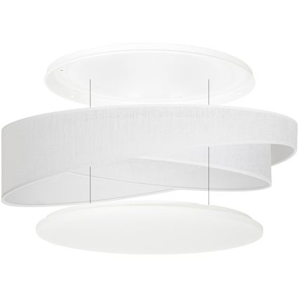 BRILAGI - LED dæmpbar loftlampe VELVET TWIST LED/36W/230V 3000-6000K Ø 65 cm Wi-Fi Tuya Beacon hvid + fjernbetjening