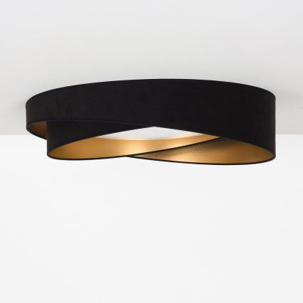 BRILAGI - LED Dæmpbar loftlampe VELVET TWIST LED/36W/230V 3000-6000K Ø 65 cm Wi‑Fi Tuya Beacon sort/guld + med fjernbetjening