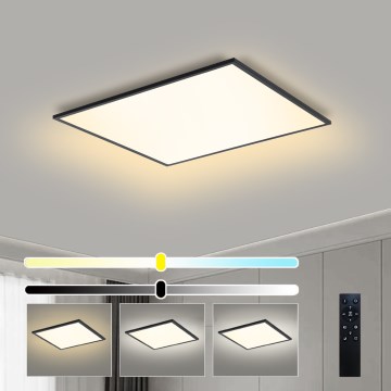 Brilagi - Dæmpbar LED-loftarmatur SLIMFRAME LED/58W/230V 60x60 cm 3000-6000K sort + fjernbetjening