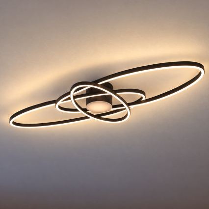 BRILAGI - LED dæmpbar loftarmatur APOLLO LED/58W/230V 3000-6500K 43,2x101,2 cm sort + fjernbetjening