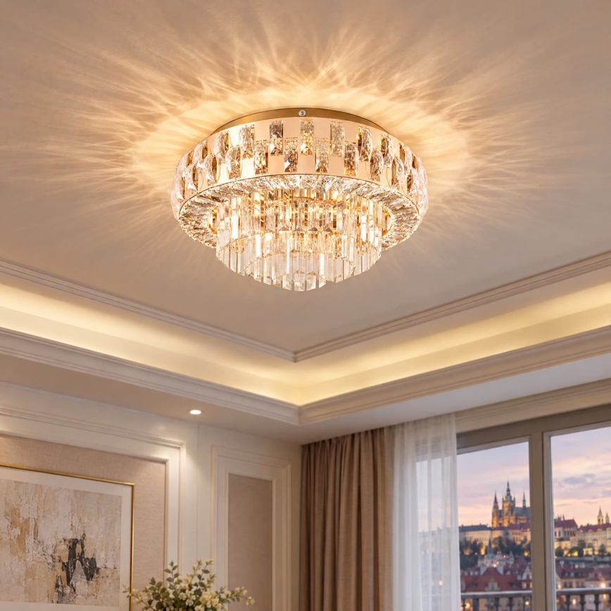 BRILAGI - LED-dæmpbar loftlampe AURELIA LED/45W/230V 3000-6000K Ø 50 cm guld + fjernbetjening