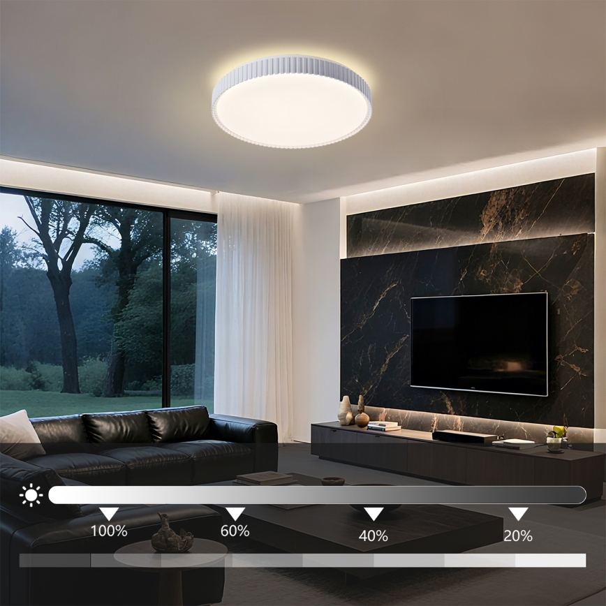 Brilagi - LED dæmpbar loftlampe CORVO LED/72W/230V 3000-6000K hvid Ø 50 cm + fjernbetjening