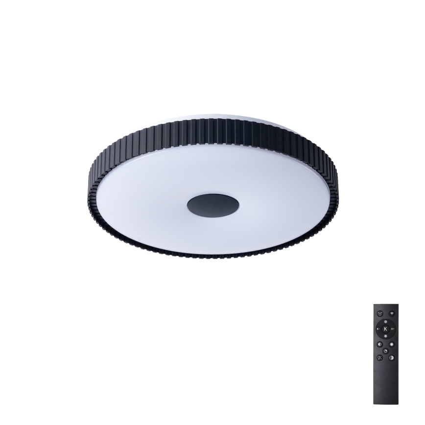 Brilagi - Dæmpbar LED-loftlampe CORVO LED/72W/230V 3000-6000K sort Ø 50 cm + fjernbetjening