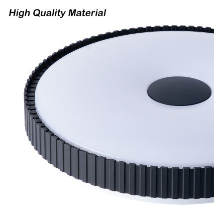 Brilagi - Dæmpbar LED-loftlampe CORVO LED/72W/230V 3000-6000K sort Ø 50 cm + fjernbetjening