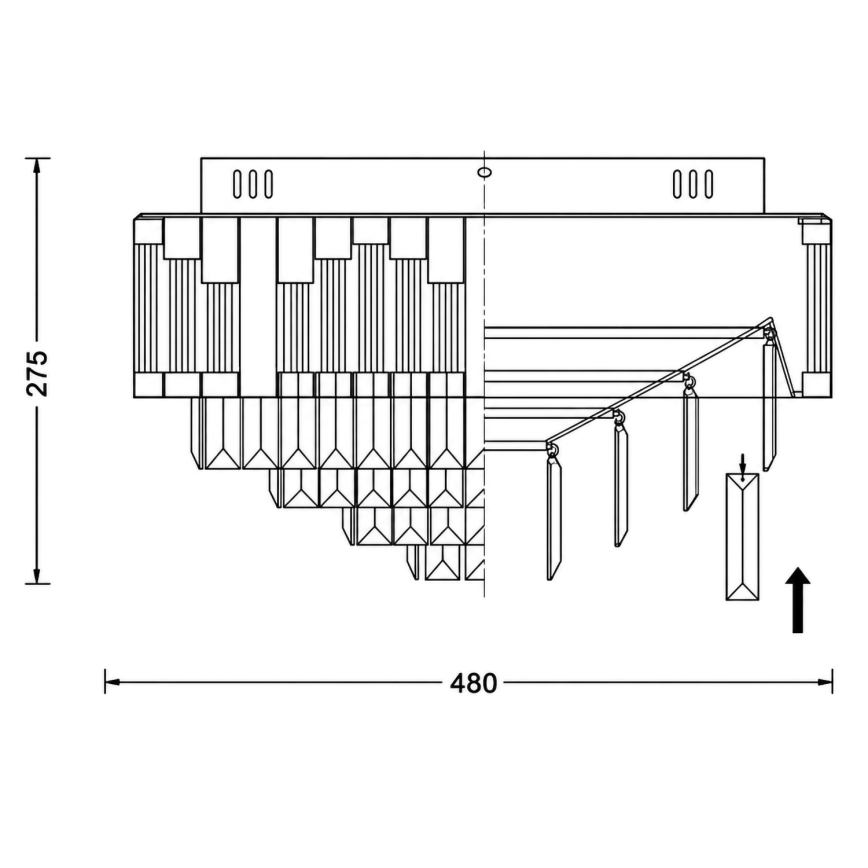 BRILAGI - LED-dæmpbar loftlampe CROWN LED/41W/230V 3000-6000K Ø 48 cm guld + fjernbetjening