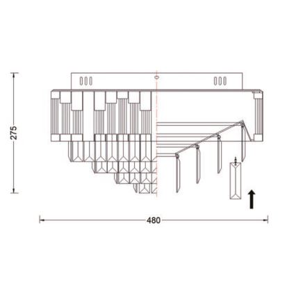 Brilagi - Dæmpbar LED-loftlampe CROWN LED/41W/230V 3000–6000K Ø 48 cm sort + fjernbetjening