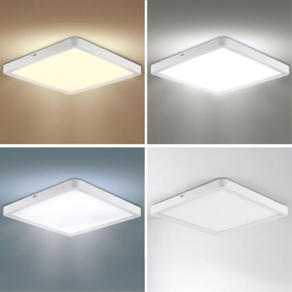 Brilagi - LED dæmpbar loftlampe ESTELA SQUARE LED/36W/230V 3000-6500K 31x31 cm hvid + fjernbetjening