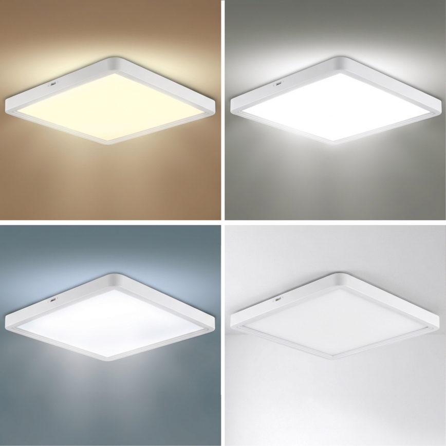 Brilagi - LED dæmpbar loftlampe ESTELA SQUARE LED/36W/230V 3000-6500K 31x31 cm hvid + fjernbetjening