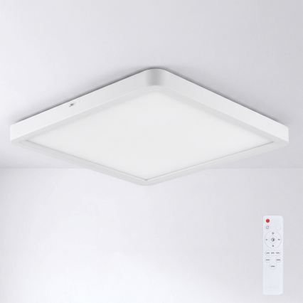 Brilagi - LED dæmpbar loftlampe ESTELA SQUARE LED/36W/230V 3000-6500K 31x31 cm hvid + fjernbetjening