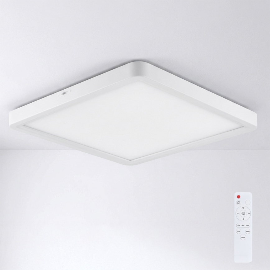 Brilagi - LED dæmpbar loftlampe ESTELA SQUARE LED/36W/230V 3000-6500K 31x31 cm hvid + fjernbetjening