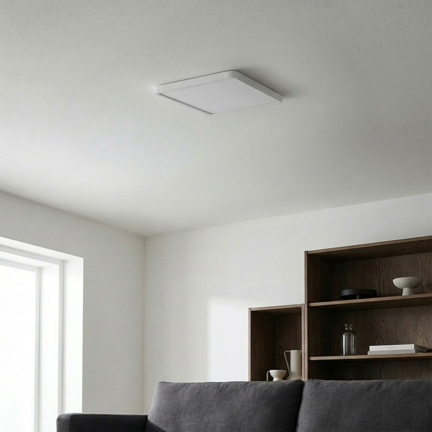 Brilagi - LED dæmpbar loftlampe ESTELA SQUARE LED/36W/230V 3000-6500K 31x31 cm hvid + fjernbetjening