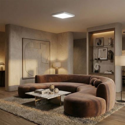 Brilagi - LED dæmpbar loftlampe ESTELA SQUARE LED/36W/230V 3000-6500K 31x31 cm hvid + fjernbetjening